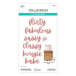 Spellbinders Etched Dies - Bougie Birthday Collection - Fabulous Birthday (by Nina Boettcher) S5-681