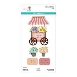 Spellbinders Etched Dies - Simple Vintage Flower Shoppe Collection - Flower Cart (with Simple Stories) S6-253