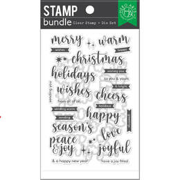 Hero Arts Clear Stamps and Dies - Joyful Christmas Messages SB411