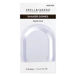 Spellbinders Shaker Dome - Stylish Oval (6 Pack) SCSE-005