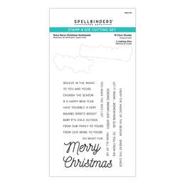 Spellbinders Clear Stamp & Dies - Many Merry Christmas Sentiments SDS-175