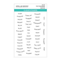 Spellbinders Clear Stamps - ColorWheel Swatch Party Collection - Color Swatch Names STP-251