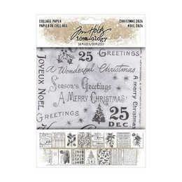 Tim Holtz Idea-ology Collage Paper - Christmas TH94409