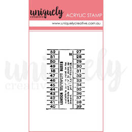 Uniquely Creative Mark Making Mini Stamp - Vintage Bus Ticket