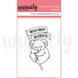 Uniquely Creative Mark Making Mini Stamp - Hello From Australia