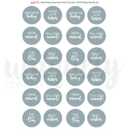 Uniquely Creative - Hello Darling Aquamarine Cut-a-Part Sheet Mini