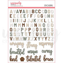 Uniquely Creative - Willow & Grace Puffy Alpha Stickers