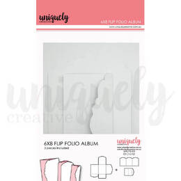 Uniquely Creative - 6" x 8" Flip Folio Album - White