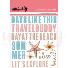 Uniquely Creative - Coastal Bliss Dimensional Stickers