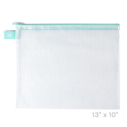 Large Mesh Pouch Aqua