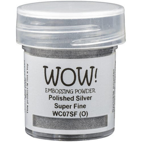 Wow! Embossing Powder Regular 15ml - METALLIC POLISHED SILVER (SUPER FINE)